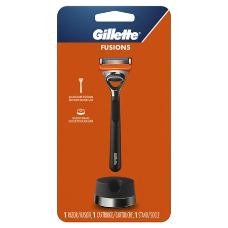 Gillette Fusion5 Signature Edition Razor Handle, Stand, and 1 Blade Refill