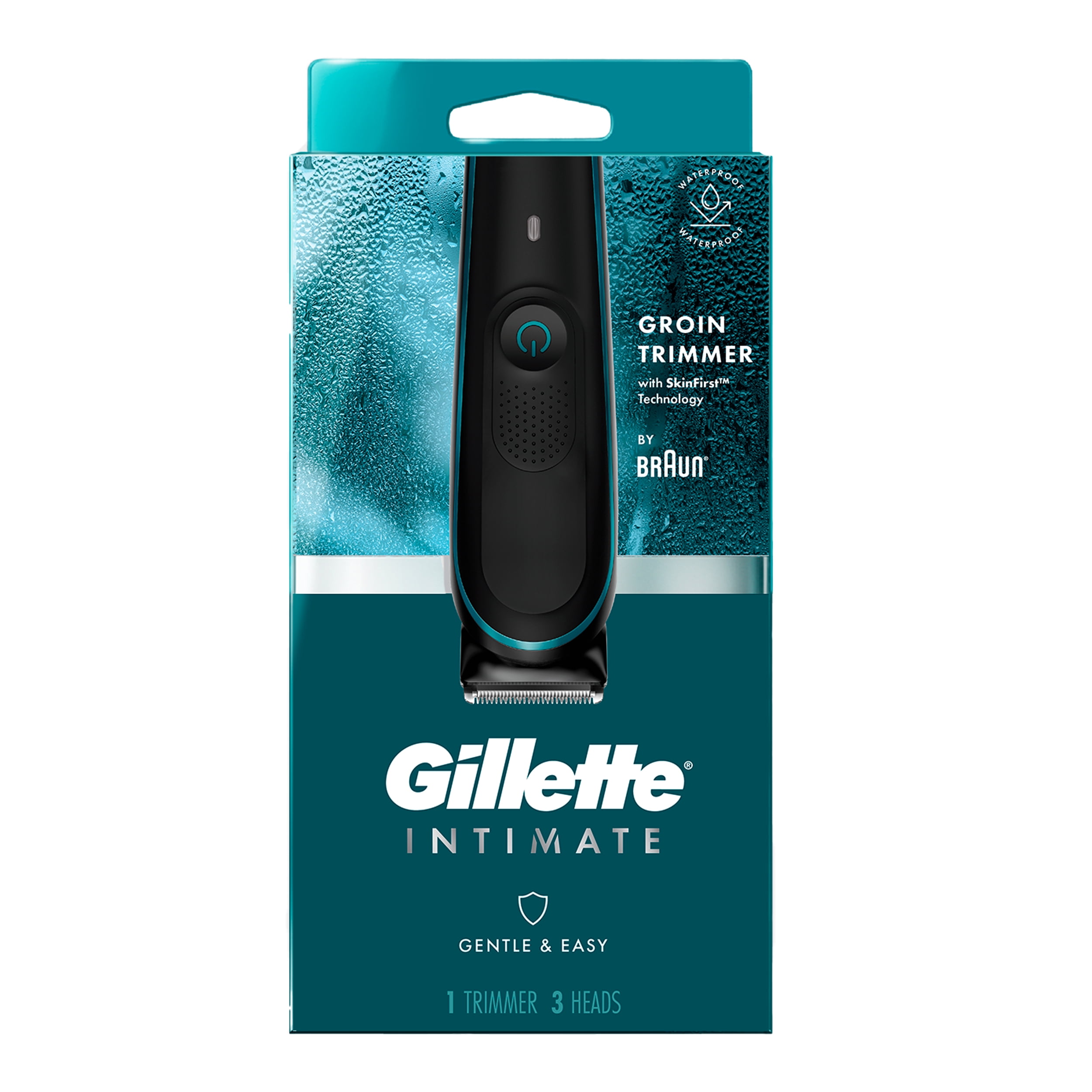 Gillette Intimate Mens Groin Trimmer, Waterproof Body Trimmer For Men, Black
