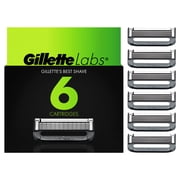 Gillette Labs Men's Razor Blade Refills with Exfoliating Bar, 6 Refills