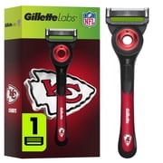 Gillette Labs Official Chiefs Licensed Razor for Men, Perfect for Game Day Grooming, Gillette Labs with Exfoliating Bar, 1 Handle, 1 Blade Refill