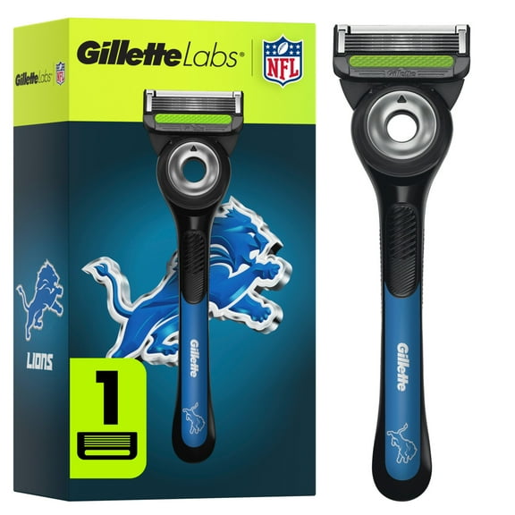 Gillette Labs Official Lions Licensed Razor for Men, 1 Handle, 1 Blade Refill