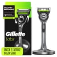 thumbnail image 1 of Gillette Labs with Exfoliating Bar Men's Razor - 1 Handle, 1 Blade Refill and Premium Stand, Silver, 1 of 10