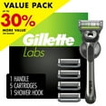 thumbnail image 1 of Gillette Labs with Exfoliating Bar Shaving Razor for Men, 1 Handle, 5 Razor Blade Refills, 1 Shower Hanger, 1 of 10