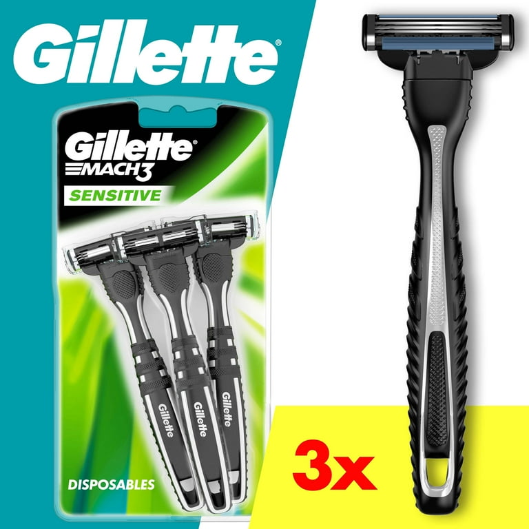Gillette Mach3 Sensitive Men Disposable Razor 3 Blade with