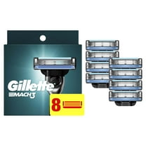 Gillette Mach3 Razor Blade Refill ,Manual Razor Men , 8 count