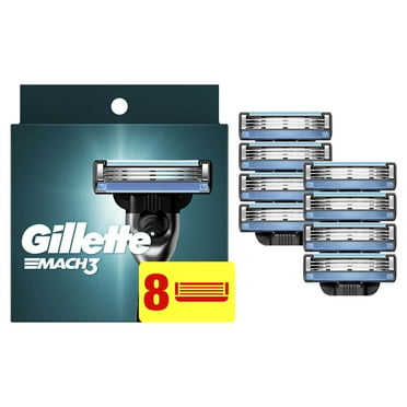 Gillette Mach3 Razor Blade Refill ,Manual Razor Men , 8 count