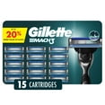 thumbnail image 1 of Gillette Mach3 Razor Blade Refills for Men, 15 Count, 1 of 11