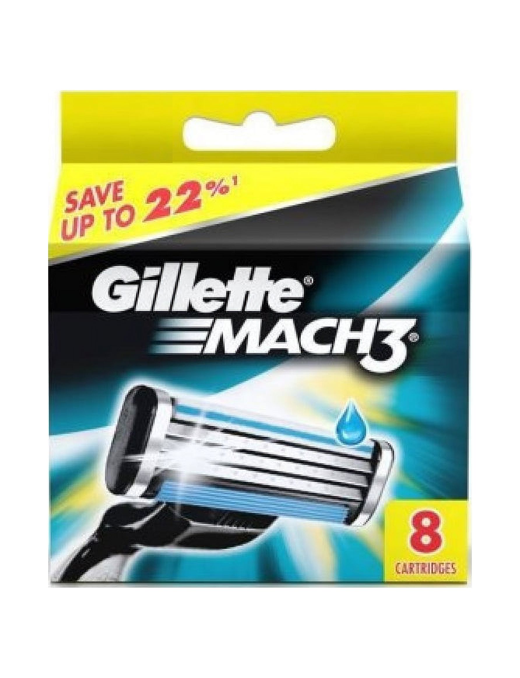 Gillette Mach3 Refill Razor Blade Cartridges, 2 Count (Pack of 4) - image 1 of 1