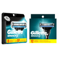thumbnail image 1 of Gillette Mach3 Refill Razor Blade Cartridges, 20 Count (8ct+12ct) + Eyebrow Ruler, 1 of 2