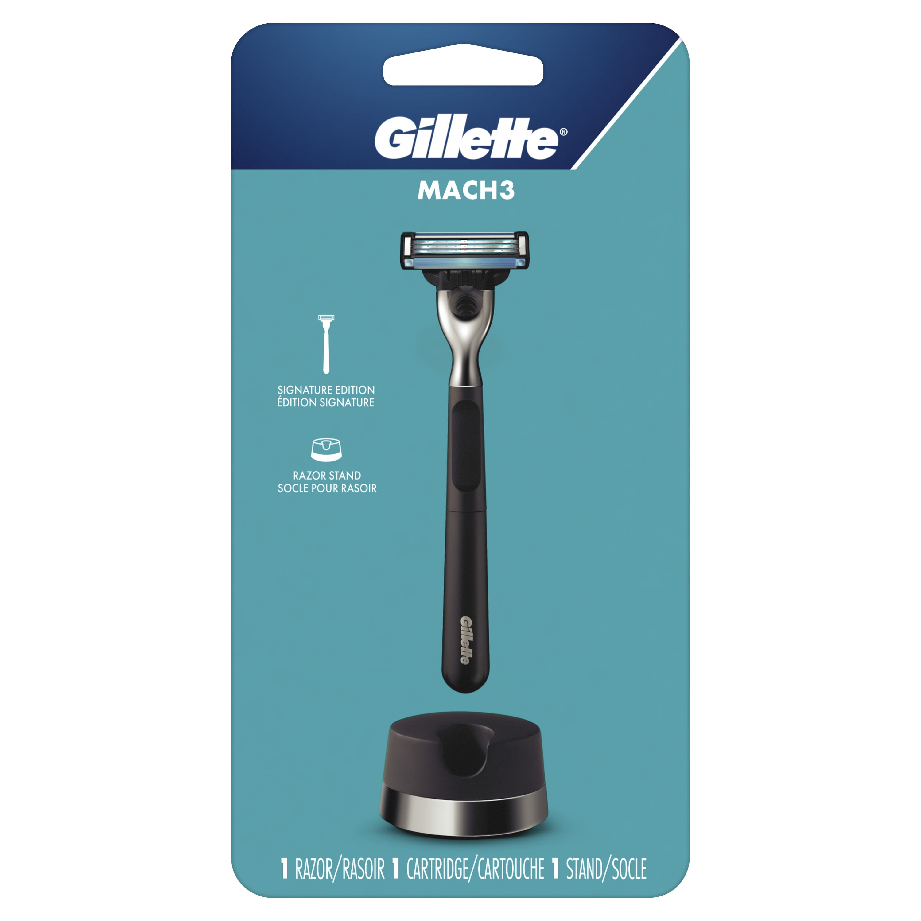 Gillette Mach3 Signature Edition Razor Handle, Stand, and 1 Blade