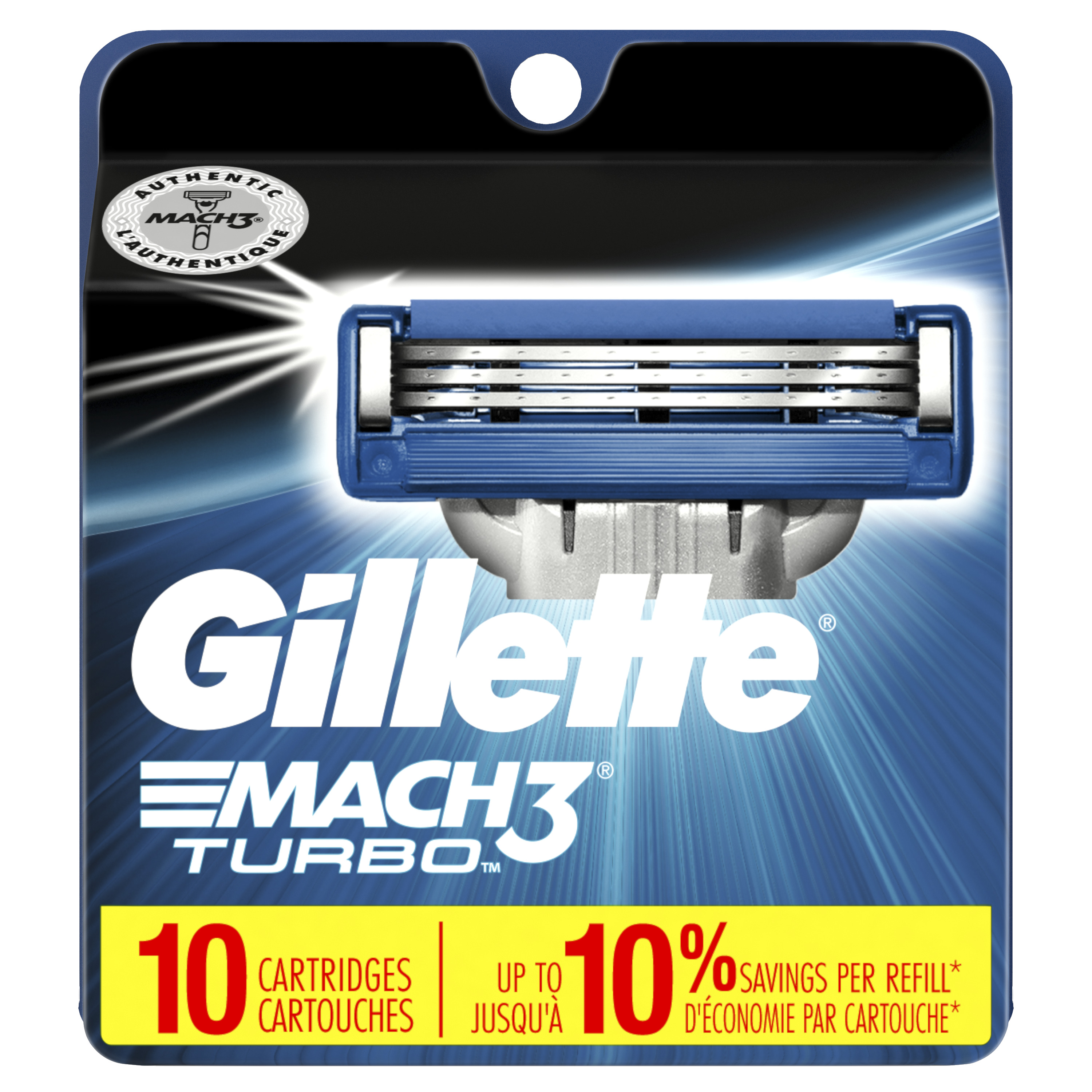 Gillette Mach3 Turbo Mens Razor Blade Refill Cartridges, 10 ct - image 1 of 9