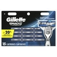 thumbnail image 1 of Gillette Mach3 Turbo Mens Razor Blade Refill Cartridges, 15 ct, 1 of 9