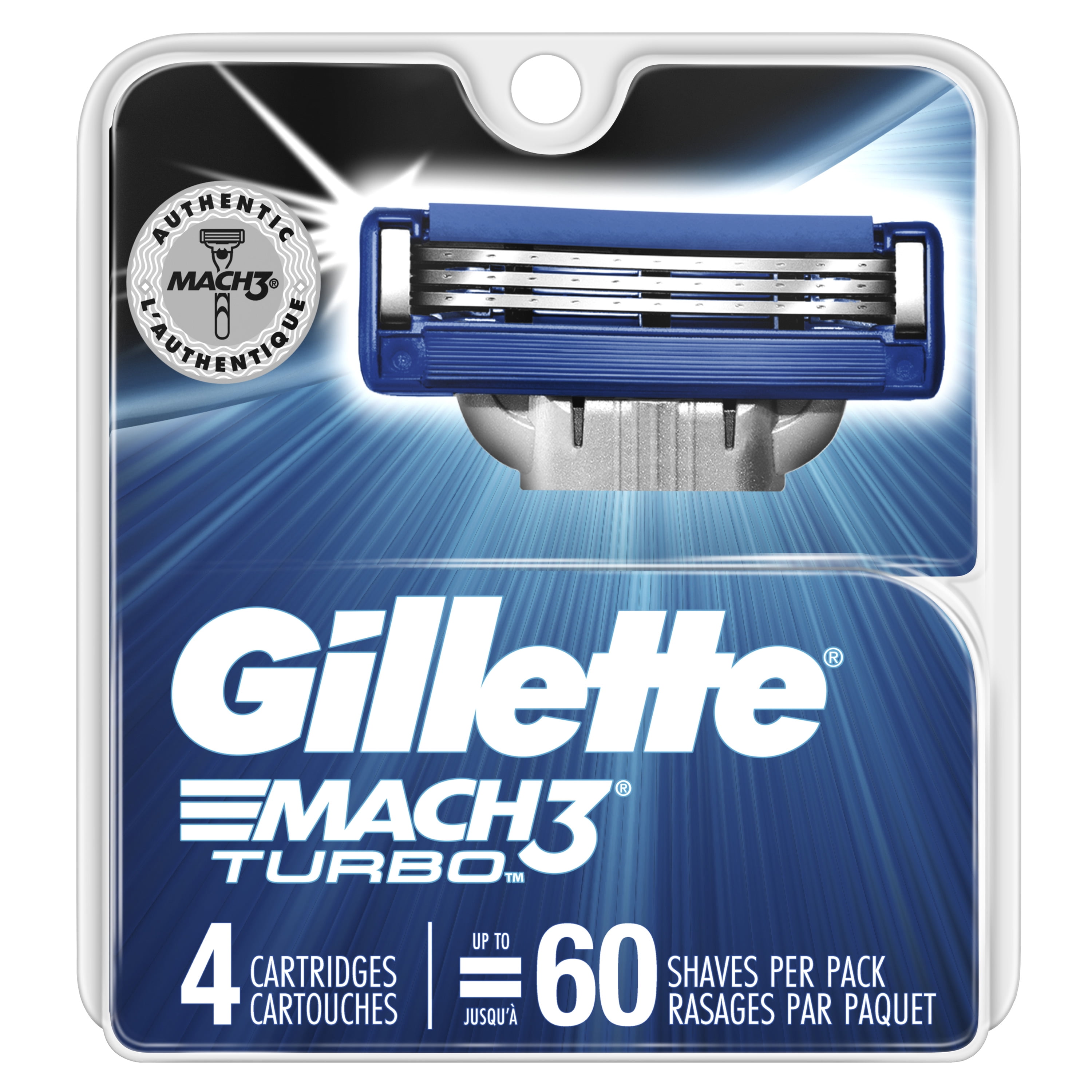 Gillette Mach3 Turbo Men's Razor Cartridge Refills with Skin Guard