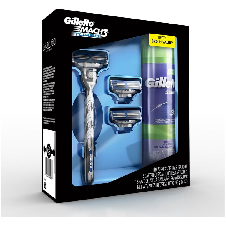 Gillette® Mach3® Turbo Shaving Kit 5 pc Box - Walmart.com