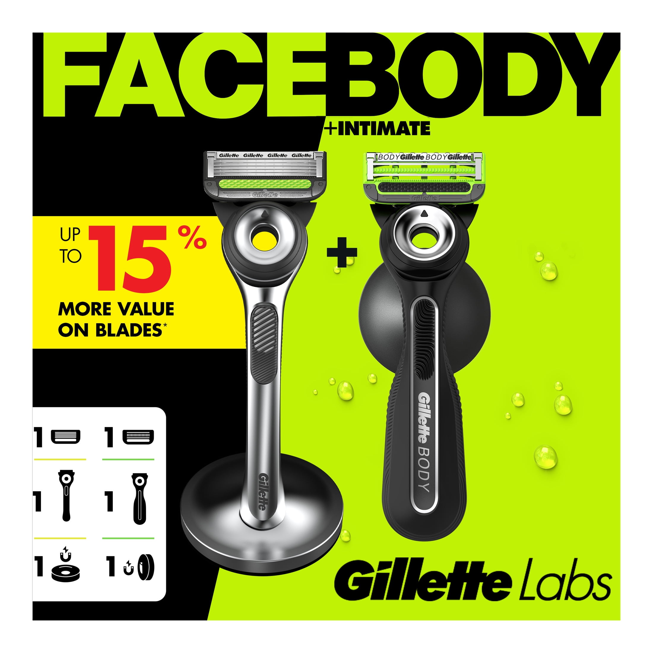 GilletteLabs Razor Duo Pack, GilletteLabs Face Razor and Body +