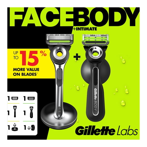 GilletteLabs Razor Duo Pack, GilletteLabs Face Razor and Body + Intimate Razor
