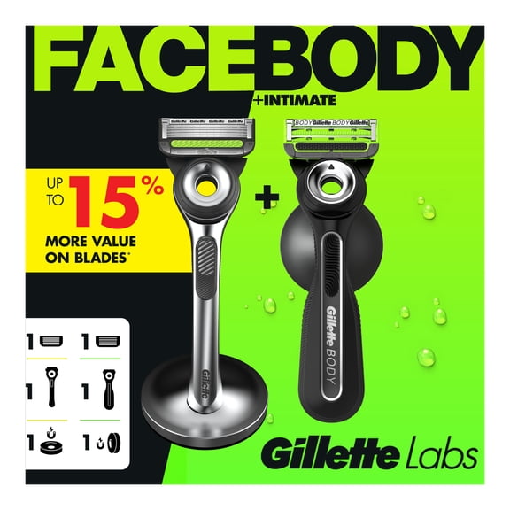 Gillette Labs Body Shaver, Intimate Razor Face and Body Duo Pack