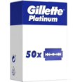Gillette Platinum DE double edge safety razor shaving blades 50 Count