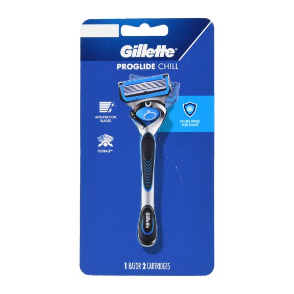 Gillette ProGlide Chill Men's Razor Handle + 2 Blade Refills