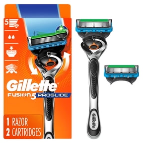 Gillette ProGlide Razor Men 5 Blade Manual Razor ,1 Handle and 2 Blade Refills ,Black