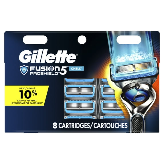Gillette ProGlide Shield Chill Men's Razor Blade Refills, 8 Ct