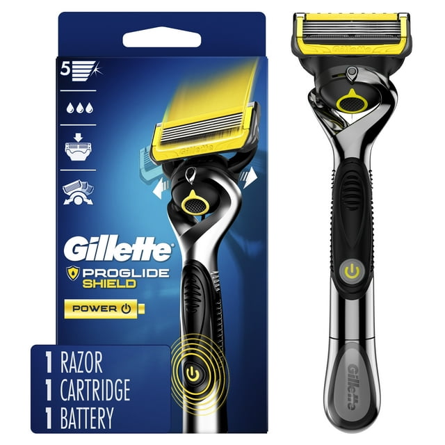 Gillette ProGlide Shield Power Men's Razor Handle + 1 Blade Refill ...