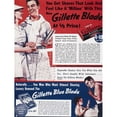 thumbnail image 1 of Gillette Razor Ad 1939. Namerican Magazine Advertisement 1939 For Thin Gillette Blades And Gillette Blue Blades., 1 of 3