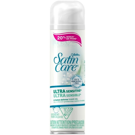 Gillette Satin Care Ultra Sensitive Shave Gel 8.4 oz. Spout Top Can