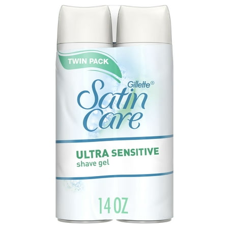 Gillette Satin Care Ultra Sensitive Women's Shave Gel, Fragrance Free, 14 oz