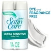 Gillette Satin Care Ultra Sensitive Women's Shaving Gel Twin Pack, Fragrance Free, 14 oz