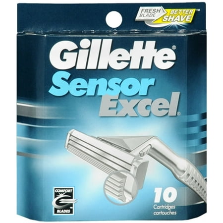 Gillette Sensor Excel Cartridges 10 Each (Pack of 6)