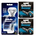 thumbnail image 1 of Gillette Sensor Excel Razor w/ 3 Cartridges + Gillette Sensor 5 Ct. Refill Blades (Pack of 2), 1 of 1