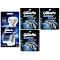 thumbnail image 1 of Gillette Sensor Excel Razor w/ 3 Cartridges + Gillette Sensor Excel 10 Ct. Refill Blades (Pack of 3), 1 of 1