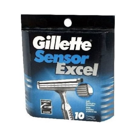 Gillette Sensor Excel Refill Blades, 10 Count + Cat Line Makeup Tutorial