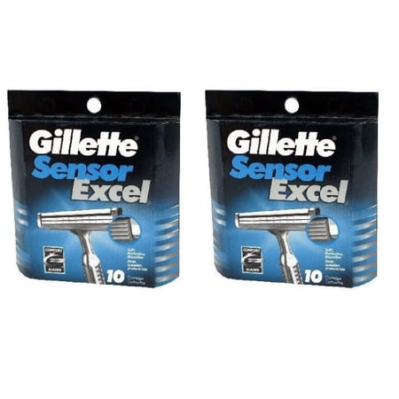 Gillette Sensor Excel Refill Blades, 20 Count + Schick Slim Twin ST for Sensitive Skin