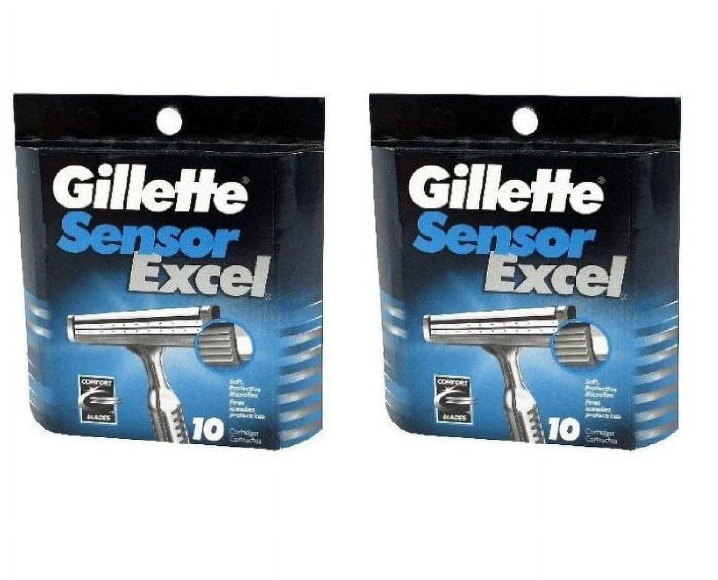 Gillette Sensor Excel Shaving Cartridges for Men Quantity 10