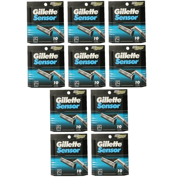 Gillette Sensor Refill Blade Cartridges, 10 Ct. (Pack of 10) + Cat Line Makeup Tutorial