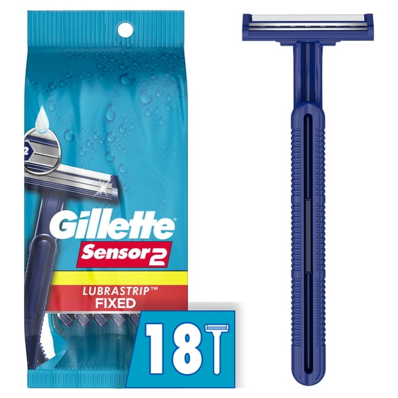 Sensor2 Fixed Head Men's Disposable Razors, 18 Count