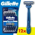 thumbnail image 1 of Gillette Sensor3 Comfort Men's Disposable Manual Razors, 12 Razors, 1 of 9