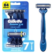 Gillette Sensor3 Smooth Shave Men's Disposable Shaving Razors, 7 Count