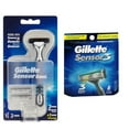 thumbnail image 1 of Gillette Sensor3 Razor Handle + Sensor 3 Refill Blades, 8 Count + 3 Count Eyebrow Trimmer, 1 of 3