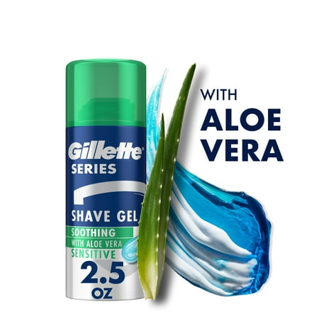 Gillette Series Soothing Shave Gel for Men with Aloe Vera, 2.5oz