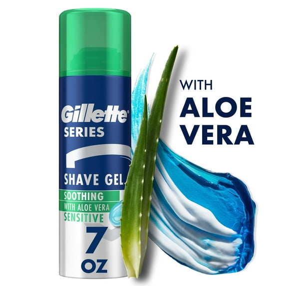 Gillette Series Soothing Shave Gel for Men with Aloe Vera, 7 oz