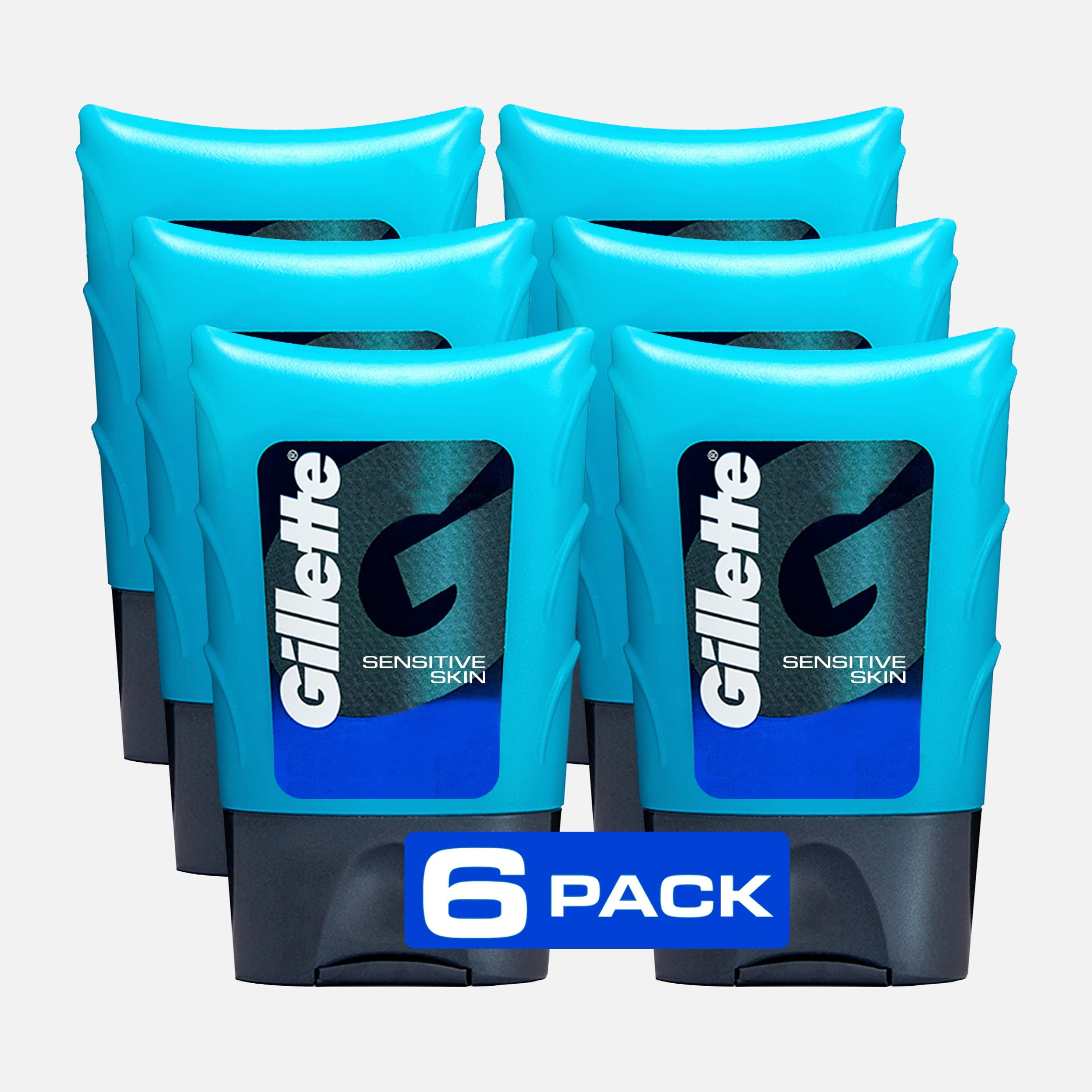 Gillette After Shave Gel for Men, 2.5 oz, 6-pack, Calms