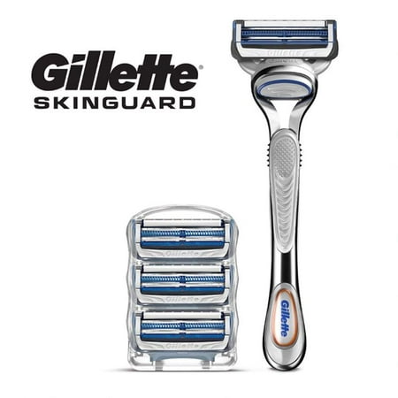 Gillette SkinGuard Men's Razor for Sensitive Skin, Handle + 4 Refills,1 Set by Gillette