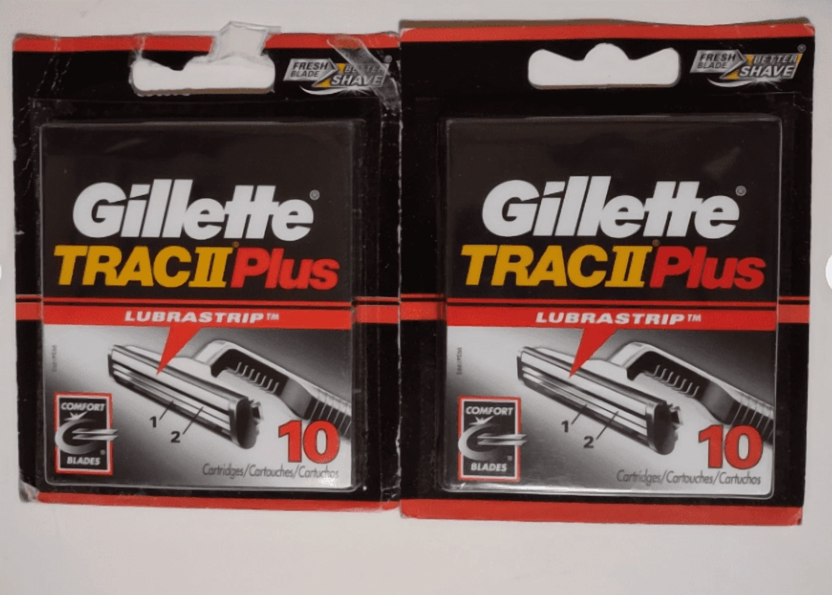 Gillette Trac II Plus Refill Razor Blades 10 ct. (Pack of 2)