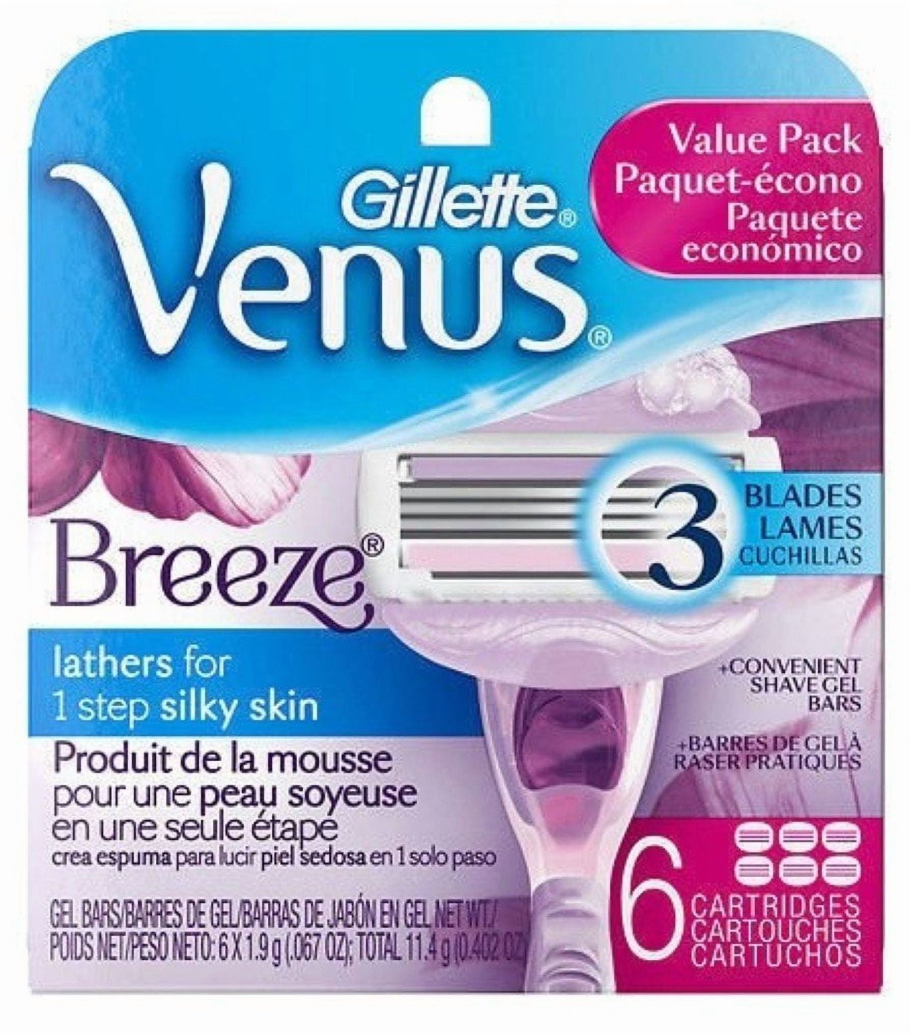 Gillette Venus Breeze 2-in-1 Cartridges, 6 Each