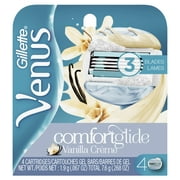 Gillette Venus ComfortGlide Womens Razor Blade Refill Vanilla Creme 4 ct
