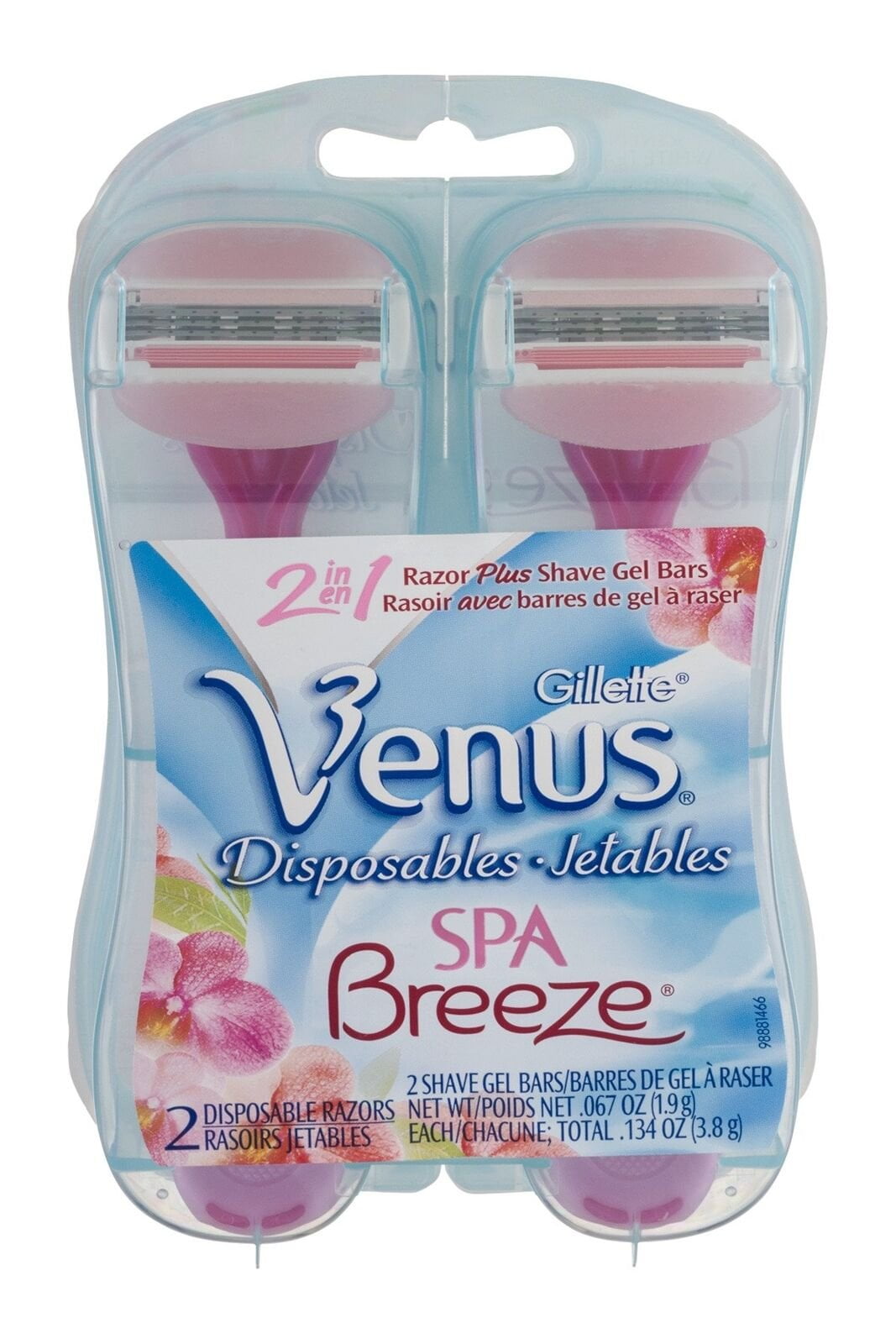 Gillette Venus Disposables Jetables Spa Breeze Disposable Razors 2 Ct 3 Pack