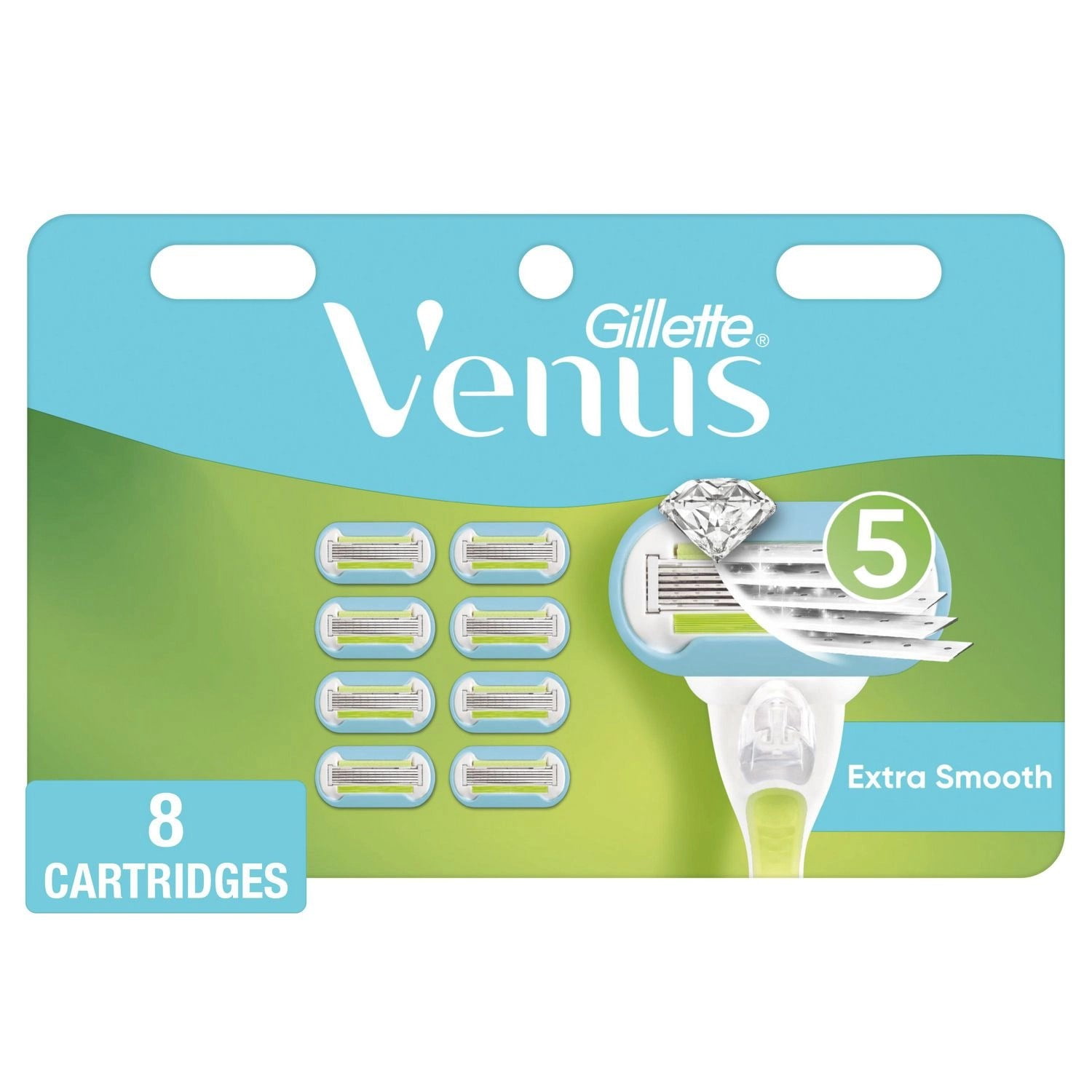 Gillette Venus Extra Smooth Adaptive Womens Razor Blade, 5-Blade ...
